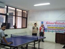 Meriahkan HUT RI ke-78, Inspektorat Kabupaten Serang Gelar Kejuaraan Tenis Meja
