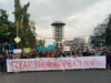 Delapan Wartawan di Serang Dianiaya, JPC dan PWI Cilegon Desak Kapolda Banten Turun Tangan Aksi solidaritas wartawan Kota Cilegon