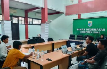 Sarat KKN, Proyek Renovasi Dua Gedung Puskesmas di Lebak Disoal GAMMA audiensi di kantor Dinkes Kabupaten Lebak