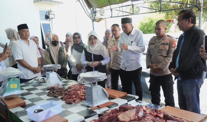 Bupati Pandeglang Dewi Pantau Penyaluran Daging Kurban Bantuan Presiden Hewan kurban bantuan Presiden