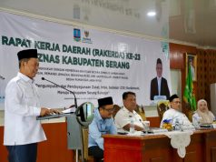 Najib Hamas Dorong Baznas Kembangkan Penyaluran ZISWAF Berbasis Pemberdayaan Rakerda Baznas Kabupaten Serang ke-23