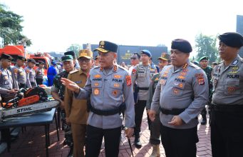 Polda Banten Gelar Apel Kesiapsiagaan Ancaman Bencana Kebakaran Hutan dan Lahan Apel Kesiapsiagaan ancaman Bencana Kebakaran Hutan dan Lahan Tahun 2026