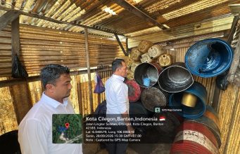 Ditreskrimsus Polda Banten Sidak Gudang yang Diduga Tempat Penyimpanan BBM, Ditemukan Tujuh Jeriken Kosong Gudang yang diduga tempat penyimpanan BBM