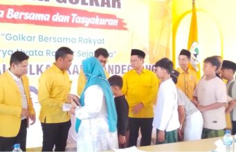 Peringati HUT ke- 62 Partai Golkar, Tb. Agus Umam Santuni Anak Yatim Piatu, Ziarah Kubur dan Istigasah Ketua DPD Partai Golkar Kabupaten Pandeglang Tb. Agus Khatibul Umam