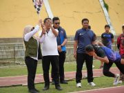 Raden Dewi Semangati Para Atlet yang Akan Berlaga di Porprov VII Banten Pembukaan sesi latihan menjelang pelaksanaan Porprov VII Banten
