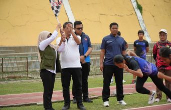 Raden Dewi Semangati Para Atlet yang Akan Berlaga di Porprov VII Banten Pembukaan sesi latihan menjelang pelaksanaan Porprov VII Banten